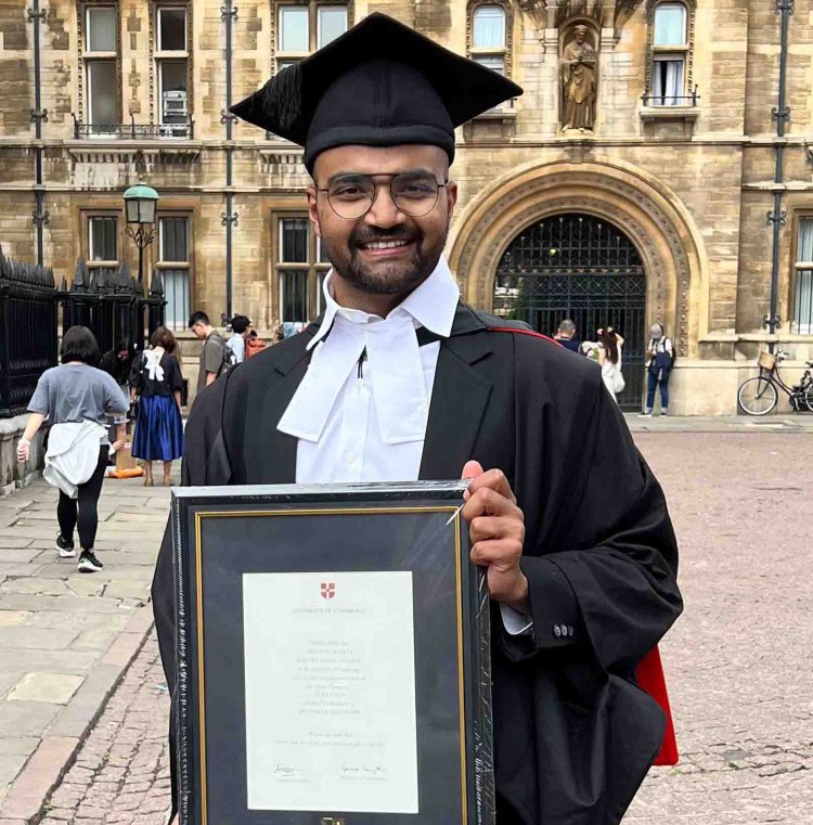 जावरा के आराध्य को मिली कैम्ब्रिज यूनिवर्सिटी इंग्लैण्ड से लॉ में डॉक्टरेट उपाधि