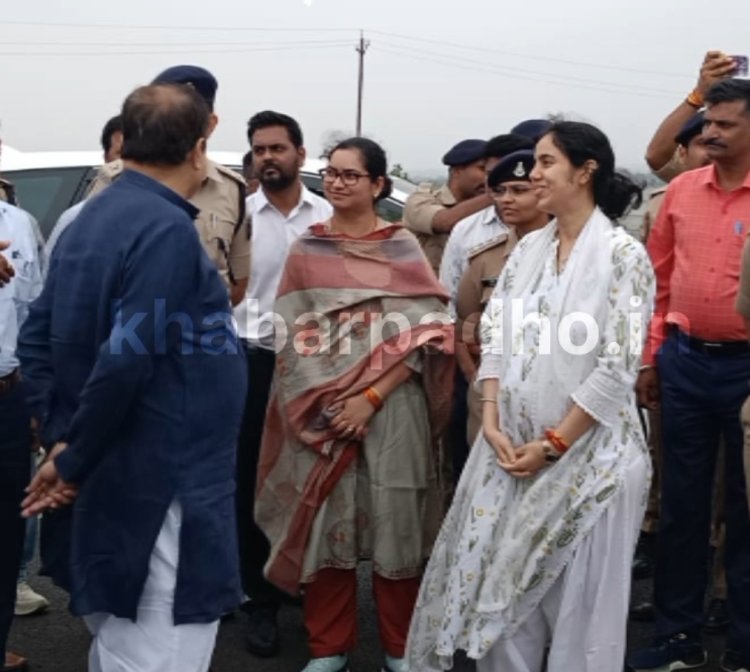 केंद्रीय मंत्री गडकरी ने किया एक्सप्रेस-वे का निरीक्षण, असावती के पास कलेक्टर व एसपी ने किया स्वागत